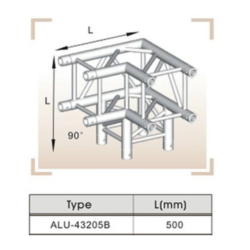 290mm Truss Quad Corner