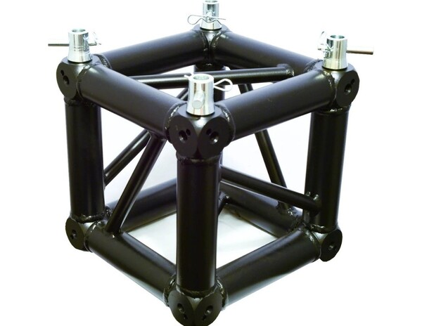Black Quad Truss Cube Box Corner - 290mm 6 Way