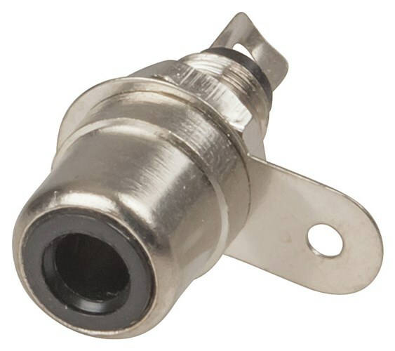 RCA Panel Mount Socket Black