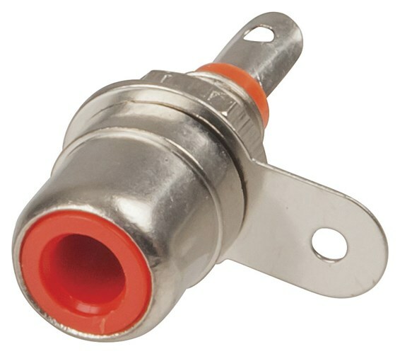RCA Panel Mount Socket Red