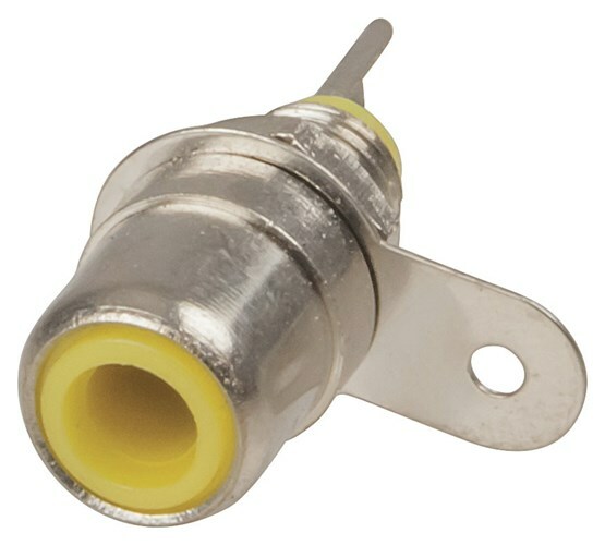 RCA Panel Mount Socket Yellow