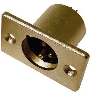 XLR 3 Pin Panel Mount - Male
