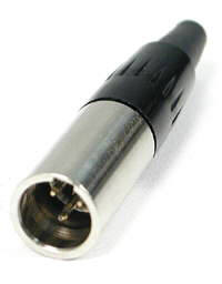 Mini XLR 3 pin male inline