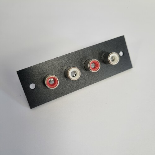 RCA Socket Panel 4 Way Linear
