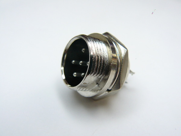 6 Pin Microphone Plug Panel Male
