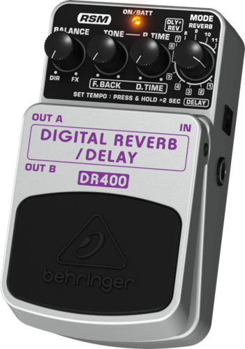 Behringer DR400 Digital Reverb Delay Effects Pedal