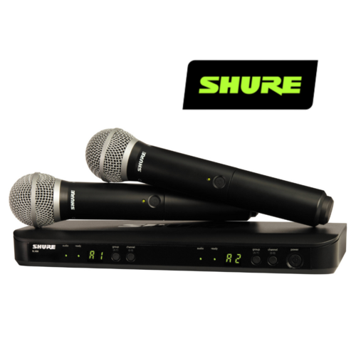 Shure BLX288/PG58 Dual Wireless Handheld Microphone System 