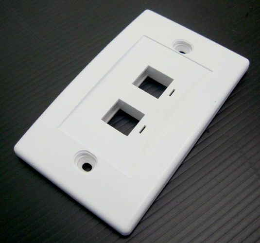 RJ45 Double Wall Keystone plate