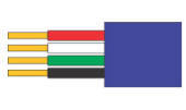 Speaker Cable - 4 Core Round - 1.3mmSQ - MATT BLUE