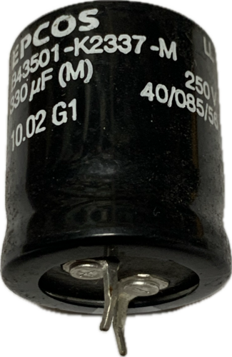 330 uF 250V, Black