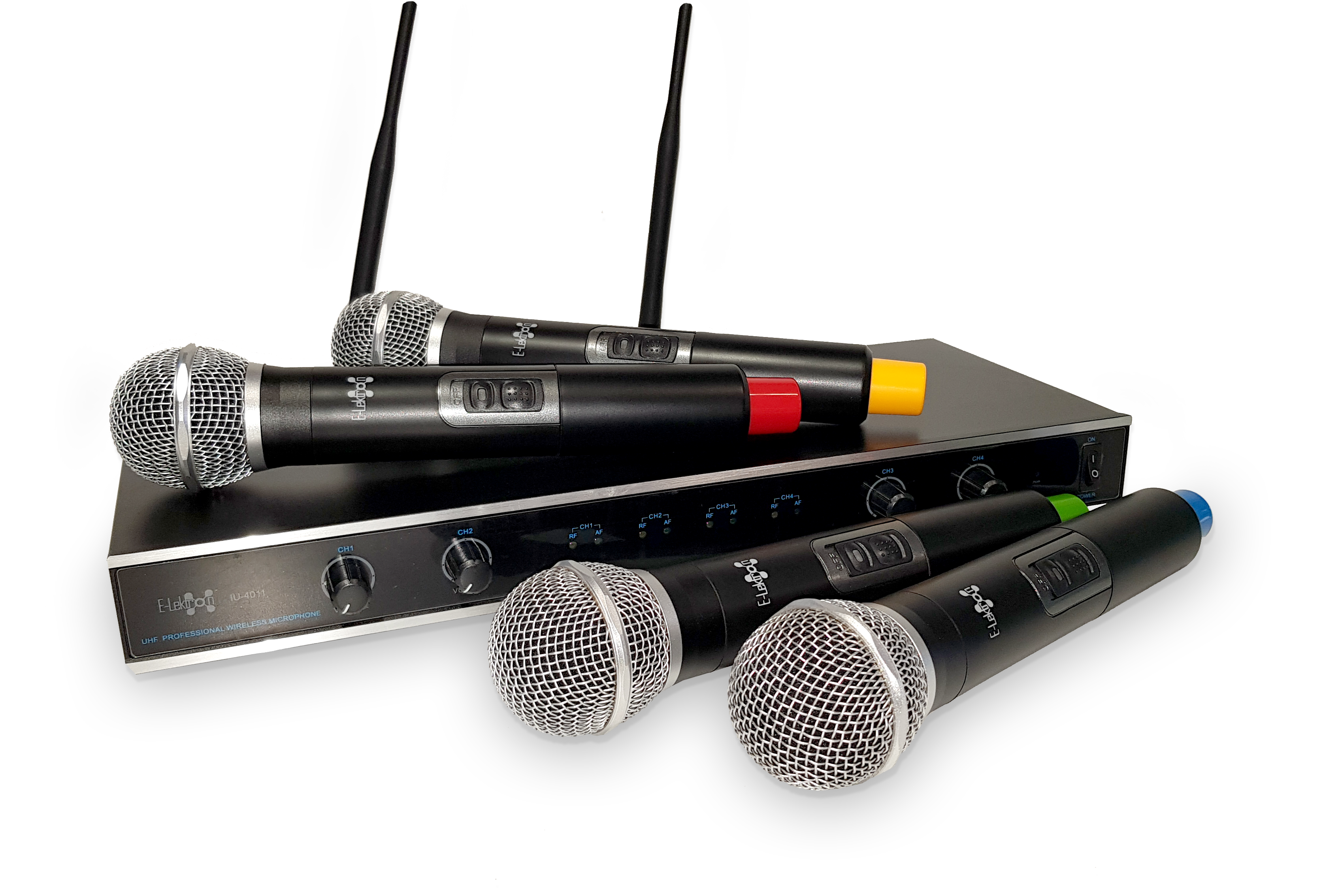 UHF Digital Wireless Microphone- IU-4011 Quad 4 Microphone Set - Sound  Division & Surplustronics
