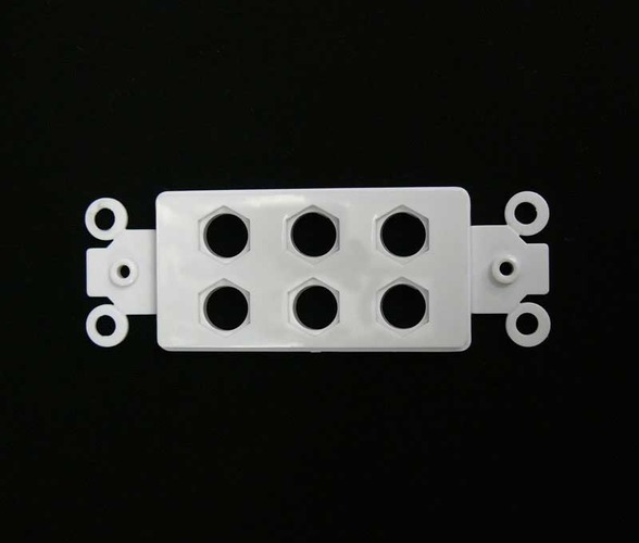 6-Way Wallplate Insert - WHITE