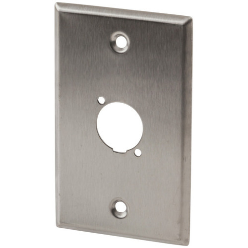 XLR Wallplate Stainless holds 1 x XLR / Speakon
