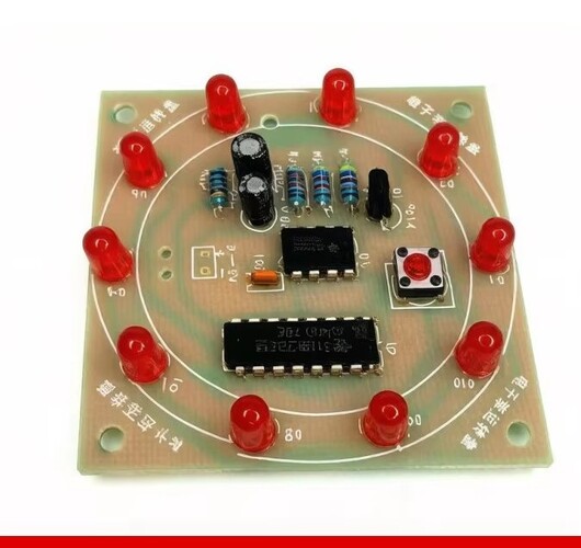 Electronic LED Red Ring Rotary Dice