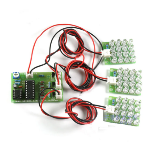 CD4017 + NE555 Flash Light Explosion-flashing LED