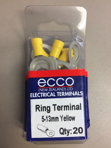 ECCO Ring Terminal 5-13mm (Yellow)