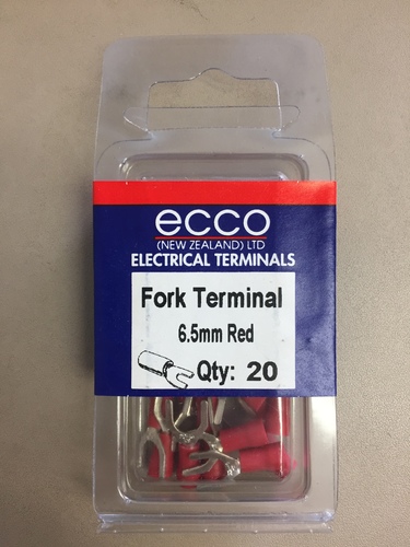 ECCO Fork Terminal 6.5mm Red 22-16KS