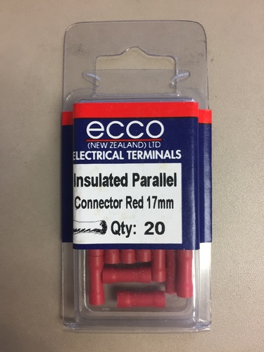 ECCO Insulated Parallel Connector 17mm (Red)