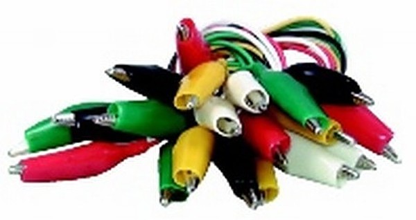 Crocodile Leads - Set of 10 -  300mm Lead - Large Clips