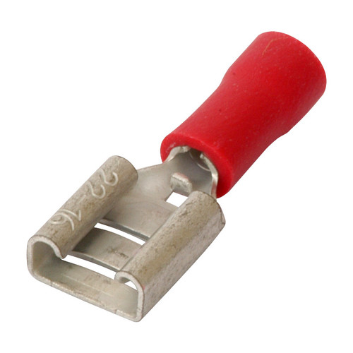 Quick Connects Spade Female Red (fits size 6mm spade)