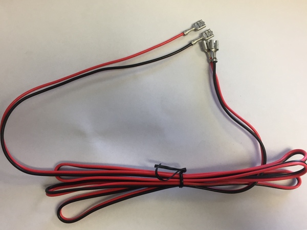 Red/Black Cable with Spade Female Connectors