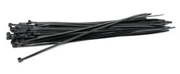 Self-Locking Nylon Cable Ties - Black - 50 Piece Pack 