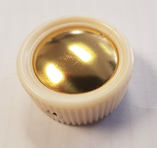 Knob Plastic Gold insert