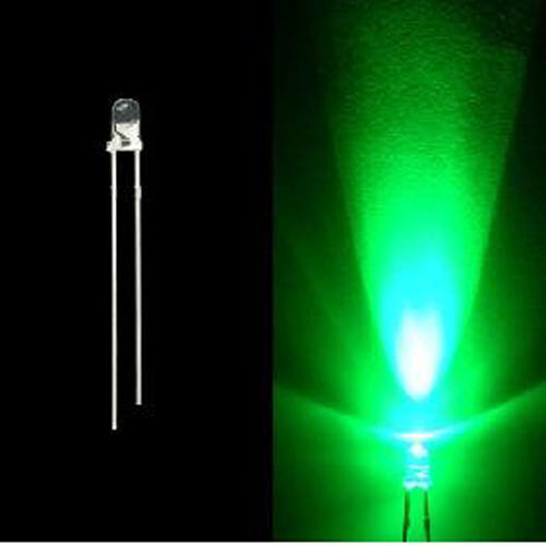 LED 3mm Ultra Bright 1200 mcd, Green