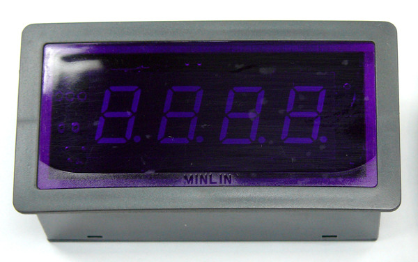 Panel Meter DC Amps 0 - 2A Red  3.5 digit