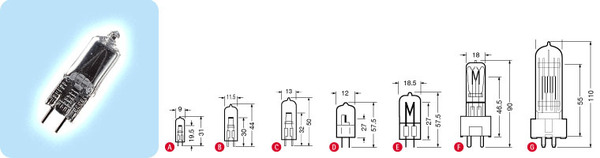 DJ Halogen Bulb - JCD - Bi-Pin - 120 Volt  