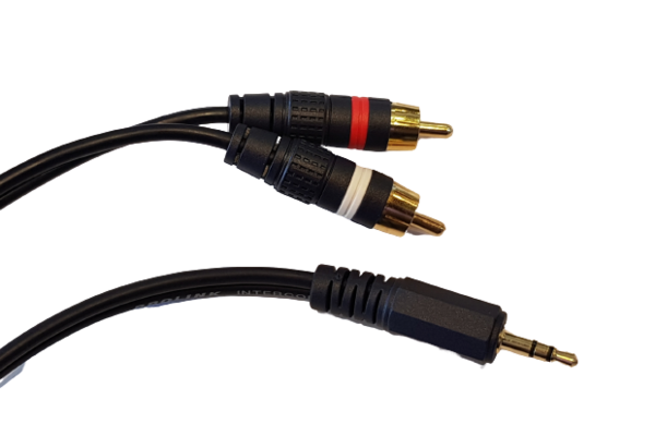 Audio Lead - 3.5mm Stereo Jack to 2 x RCA Male