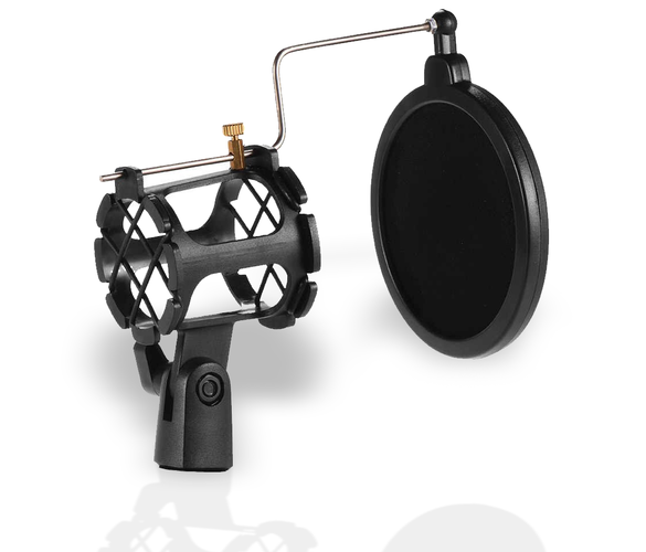 Microphone Shock Mount with Pop Screen