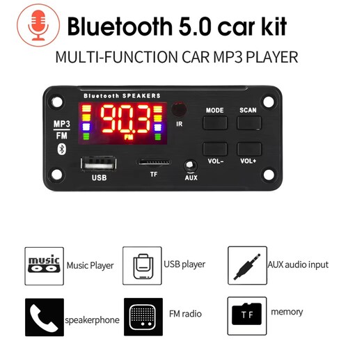 Bluetooth 5.0 12V MP3 Decoder Board Car Audio