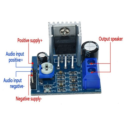 Audio Amplifier Board Module - Mono 6v/9v/12v Power Supply 