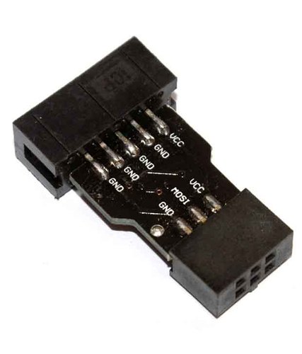 10 Pin to 6 Pin Adapter Board for AVRISP MKII USBASP 