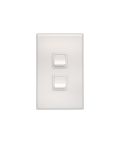 Wall Switch. Double. Vertical White - PDL