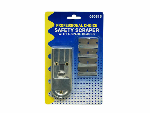 Metal Scraper with 4 Spare Blades