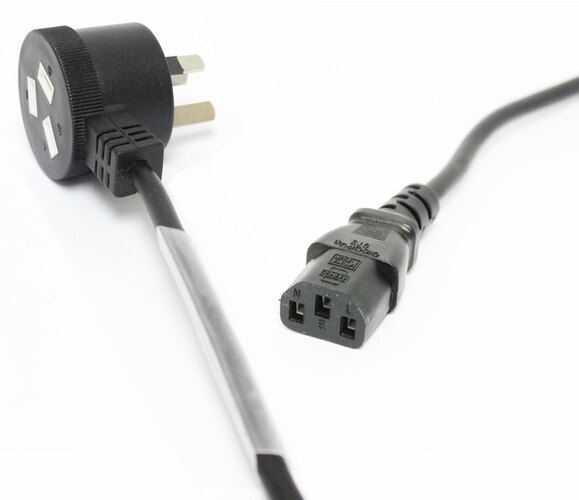IEC Power Lead - 3 Pin Tapon Plug to IEC Plug - 10Amp
