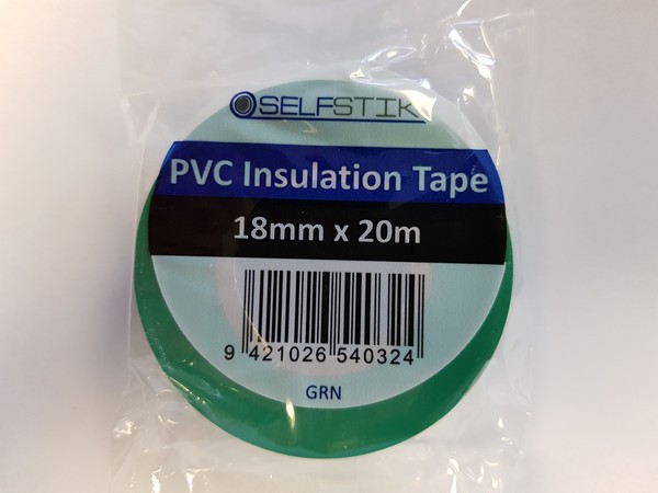 Electrical Insulation Tape - PVC Rubber - Green