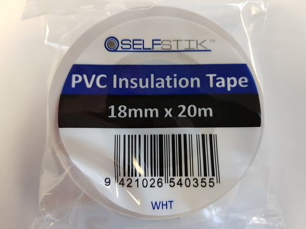 Electrical Insulation Tape - PVC Rubber - White
