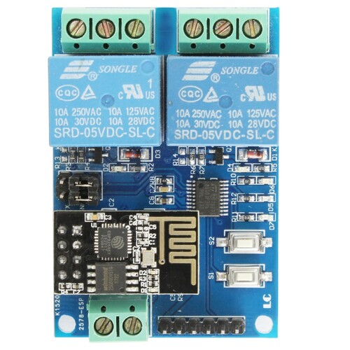 WiFi Relay Module ESP8266 ESP-01 12V  2 Way  