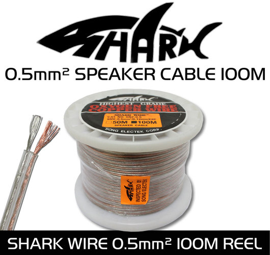 0.5mm O.F.C High Definition Silver/Gold.Shark Speaker Cable