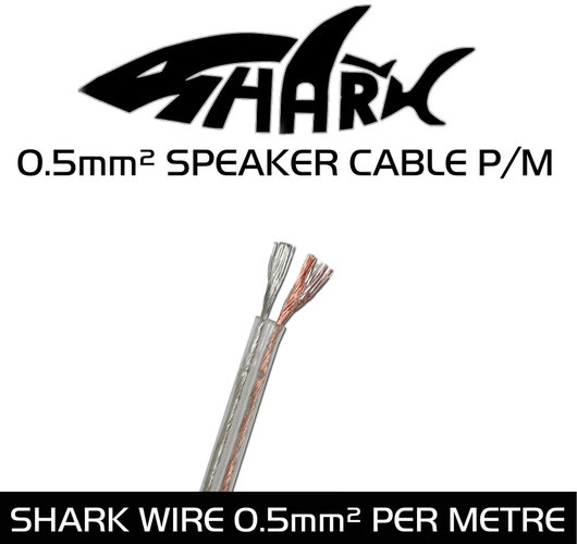 0.5mm O.F.C High Definition Silver/Gold.Shark Speaker Cable