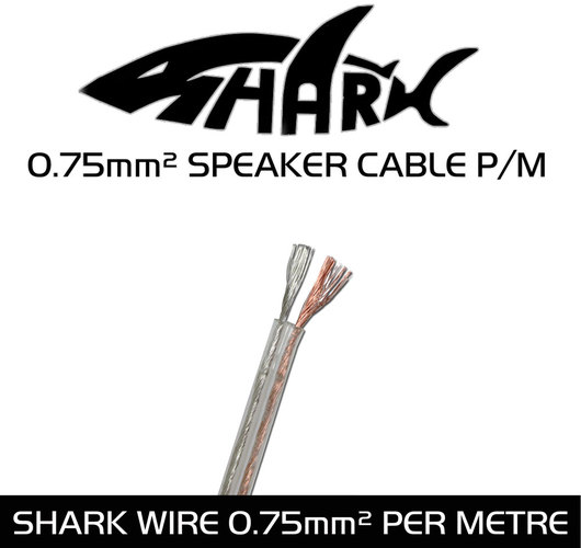 0.75mm O.F.C High Definition Silver/Gold.Shark Speaker Cable