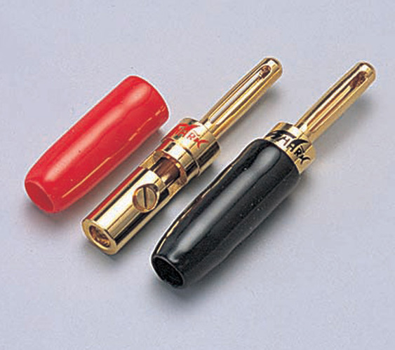 Shark Banana Plug Long. Gold High Quality. Red