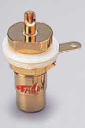 Shark RCA Panel Socket Long Screw Type Red
