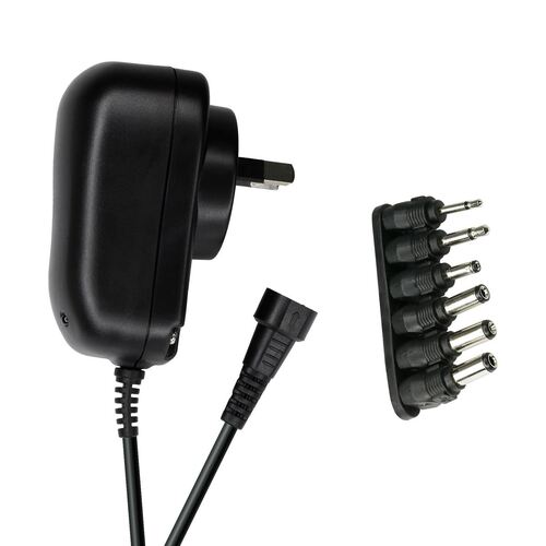Universal AC/DC Power Adapter w/ 6x Detachable Interchangeable Connector