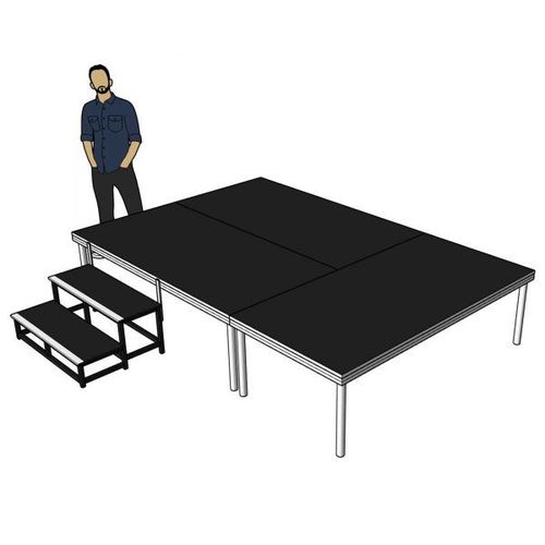 Complete stage - 3x2 meters - height 60 cm incl. Stairs