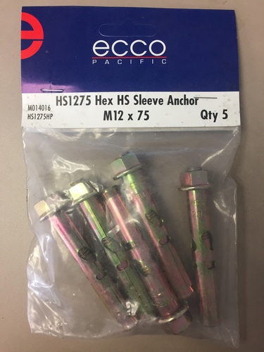 Ecco HS1275 Hex HS Sleeve Anchor