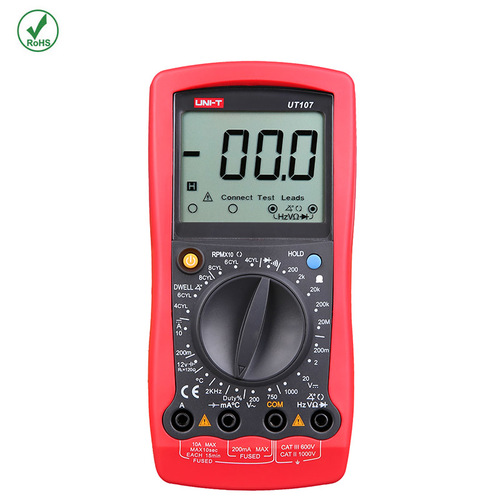 UT107 Automotive Multimeter  Automotive Dwell, Tacho & Temp